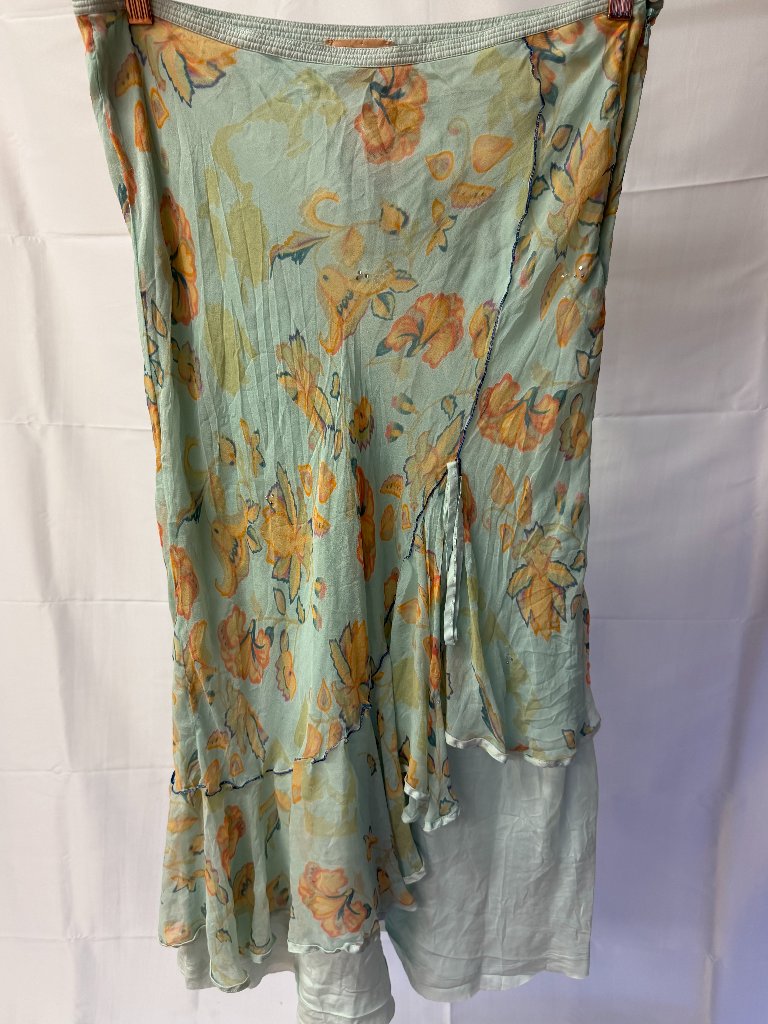 Rangoon Silk Skirt L (Vintage/Rare)